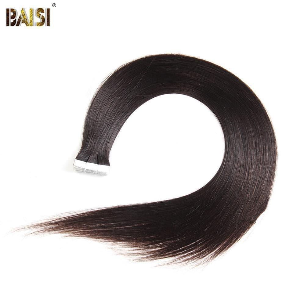 Baisi fita reta cabelo 50 g/lote, 1b/2 #/4 #/99j #/613 #/27 #/cinza #/borgonha em cabelo 100% humano