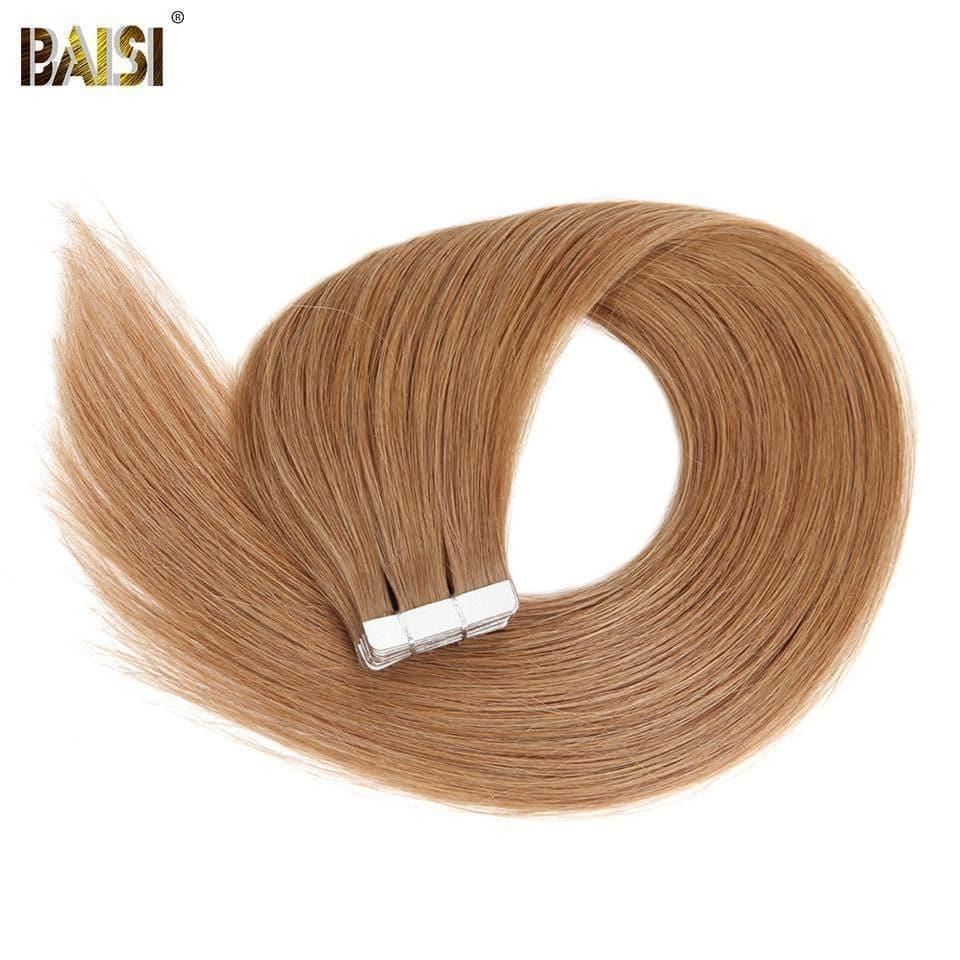 Baisi fita reta cabelo 50 g/lote, 1b/2 #/4 #/99j #/613 #/27 #/cinza #/borgonha em cabelo 100% humano