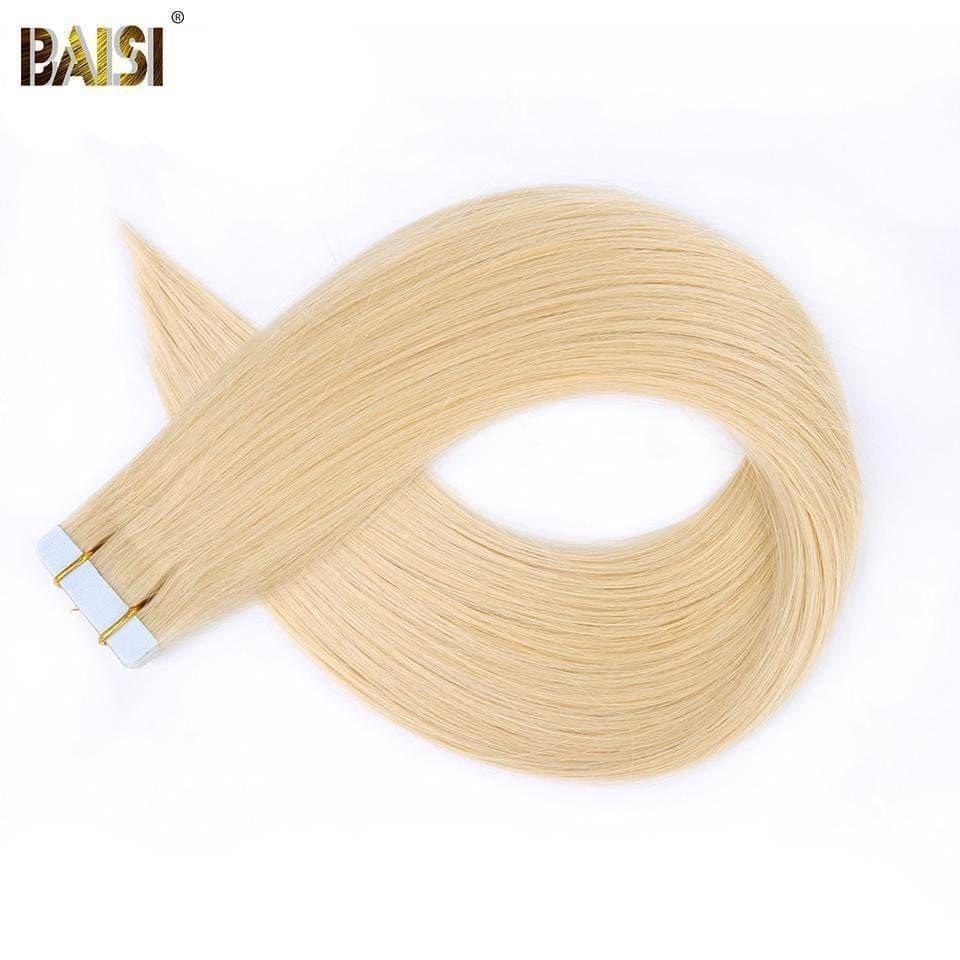Baisi fita reta cabelo 50 g/lote, 1b/2 #/4 #/99j #/613 #/27 #/cinza #/borgonha em cabelo 100% humano