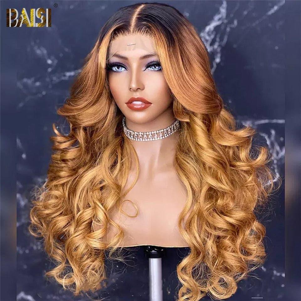 BAISI 13x4 Lace Front Perücke Body Wave Hellbraun