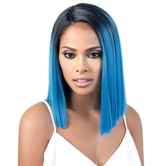 BAISI 1B Color 13X4 Lace Frontal Colored Wigs Smooth 100% Human Hair VIP100
