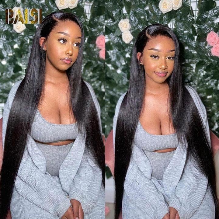 BAISI Sexy Cheveux Longues En 100% Cheveux Humains Lisse Straight