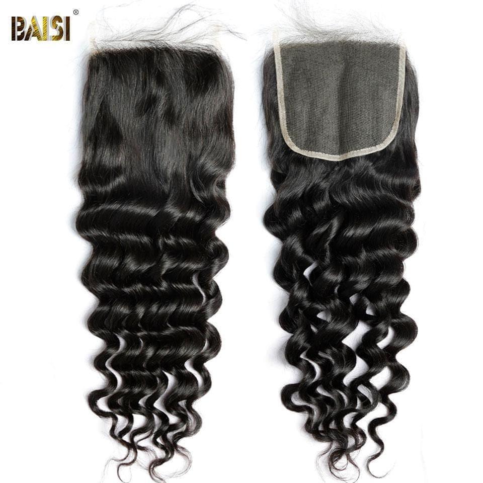 BAISI Hd Cierre de encaje 5x5 Encaje flaco invisible