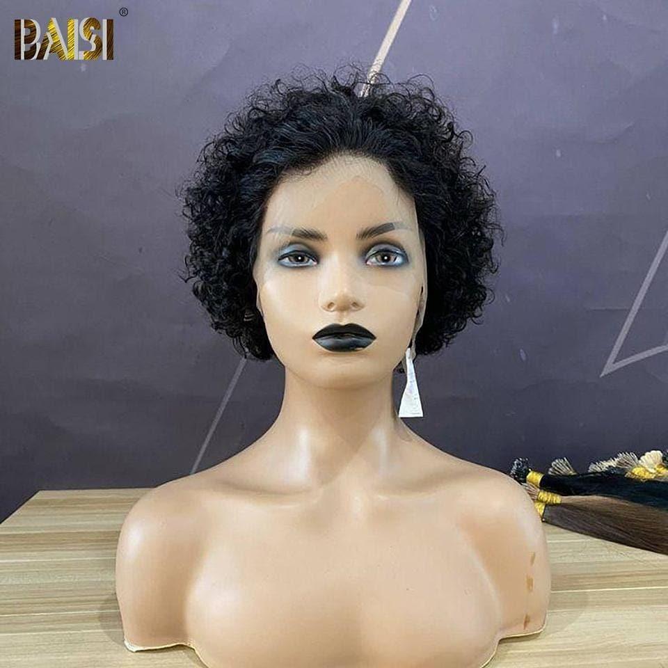 BAISI Achetez 2 perruques minimum au prix d'usine fournisseur FLORENCE 13X4 lace Bob 12 Pouces egg wave ou 13X1 lace Curly en couleur (Pas Besoin de Code)