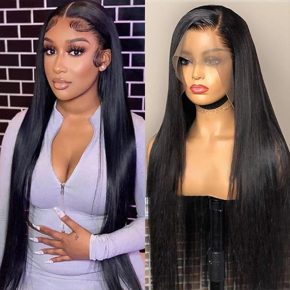 BAISI Achetez 2 perruques minimum au prix d'usine fournisseur en France TVA 0€ 48H arrivé Perruque Naturelle En Lace Frontal Lisse En 100% Cheveux Humains  (Pas Besoin de Code)