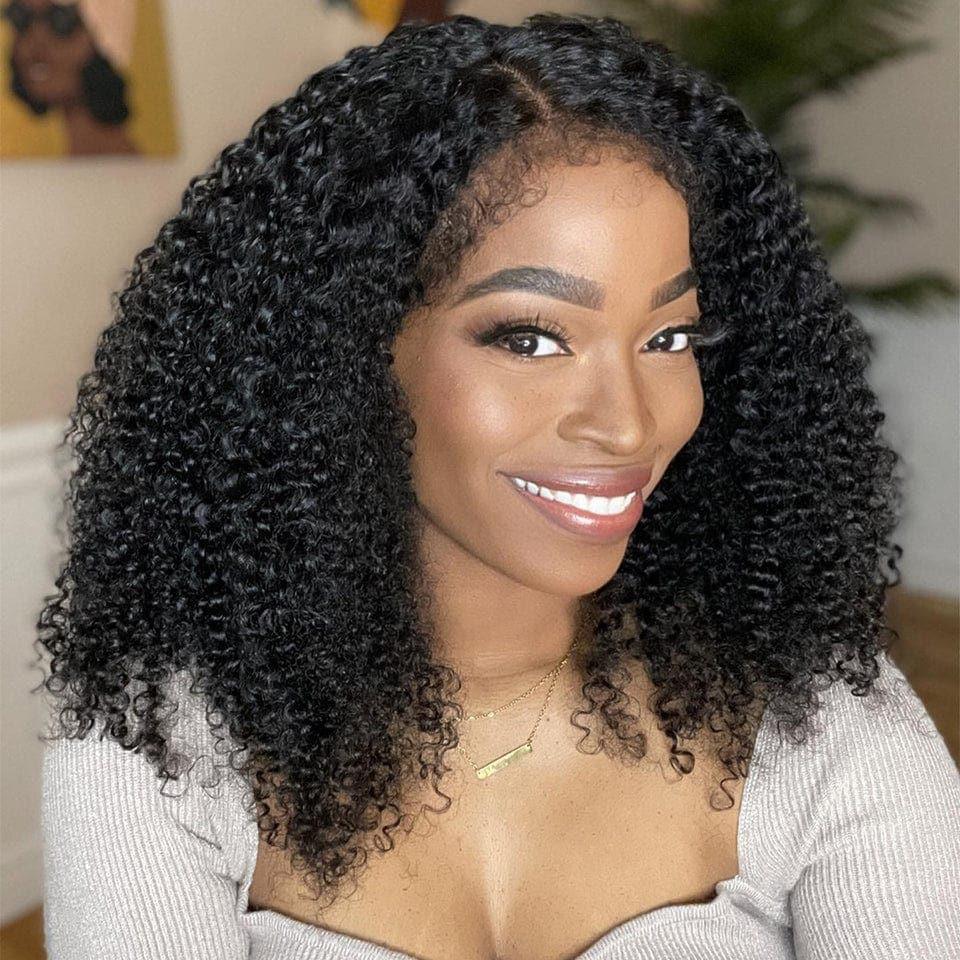 BAISI Achetez 2 perruques minimum au prix d'usine fournisseur 13X4 HD lace frontal perruque kinky curly en haut de gamme avec les Baby Hair naturel en 100% vrais cheveux humains ( pas besoin de code)